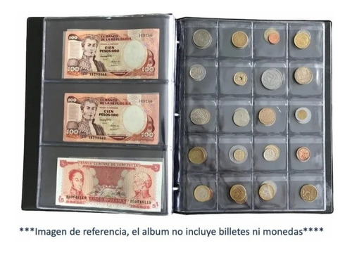 Imagen 3 de 7 de Album 60 Billetes Y 200 Monedas Antiguas Tapas De Colores