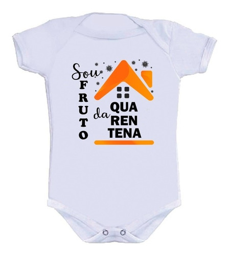 Body Bebê Personalizado Divertido Fruto Da Quarentena