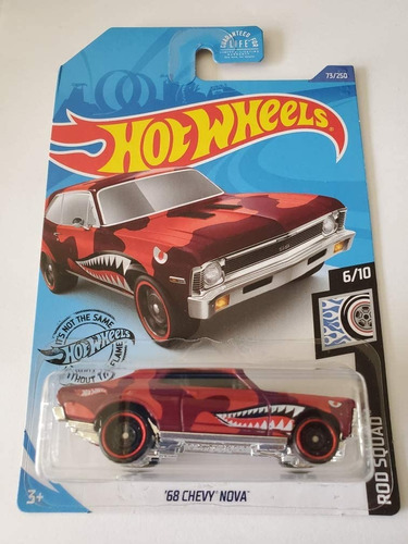 Hot Wheels - 6/10 -  '68 Chevy Nova - 1/64 - Ghf41