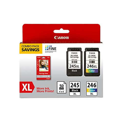 Pack De Tinta Y Papel Fotográfico Canon Pg-245xl/cl-246xl