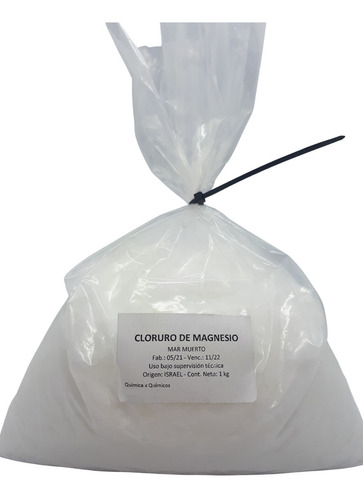 Imagen 1 de 9 de Oferta! Cloruro Magnesio 1 Kg Mar Muerto Quimicaxquimicos