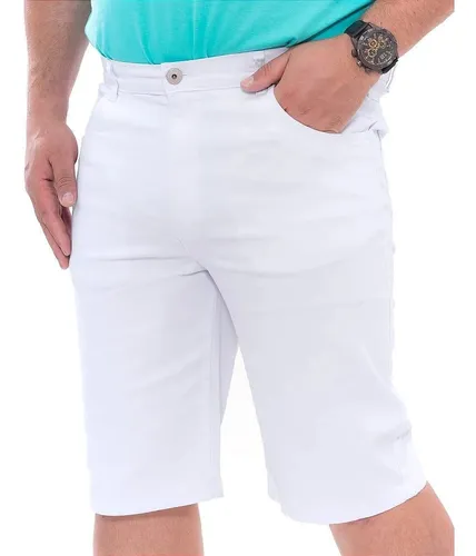 Bermuda branca store plus size