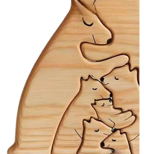 Juego De Rompecabezas De Arte Familiar De De Madera,
