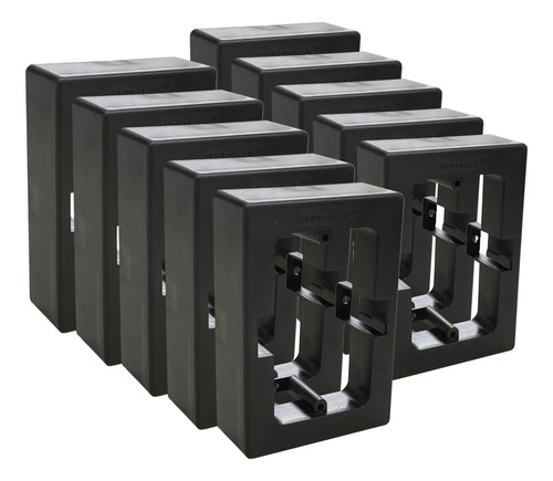 Caja Universal Pvc Color Negro 10 Piezas Chalupa Thorsman