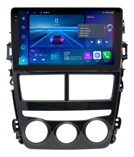 Multimidia Toyota Yaris Octacore Android 14 4gb 9p Voz 4g
