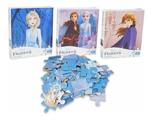 Frozen 2 Princesas Ana Y Elsa 48 Piezas Puzzles (conjunto De