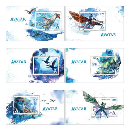 2023 Cine Avatar Camino Agua- Nueva Zelanda (6 Bloques) Mint