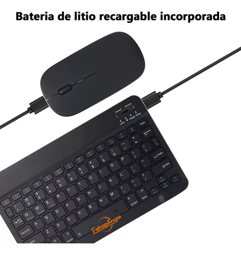 Kit Teclado Y Mouse Bluetooth Para Pc Android Io