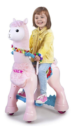 Imagen 1 de 8 de Scooter Montable Electrico 12 V Feber My Lovely Llama Rosa