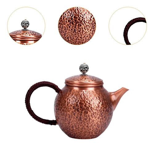 Tetera De Cobre, Hecha A Mano, Portátil, Decorativa, Regalo