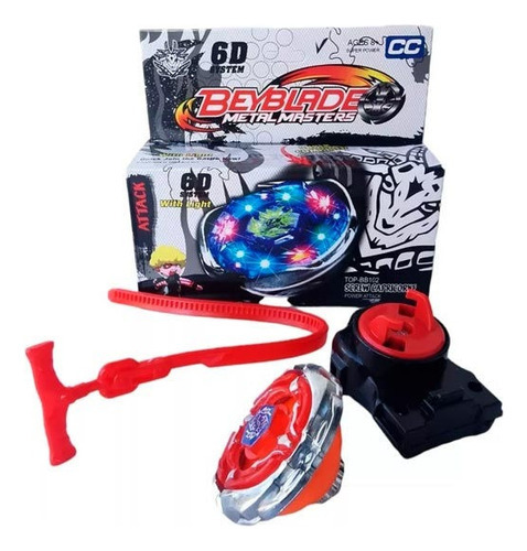 Beyblade Metal Masters Trompo Con Luz 6d Modelo Multicolor 