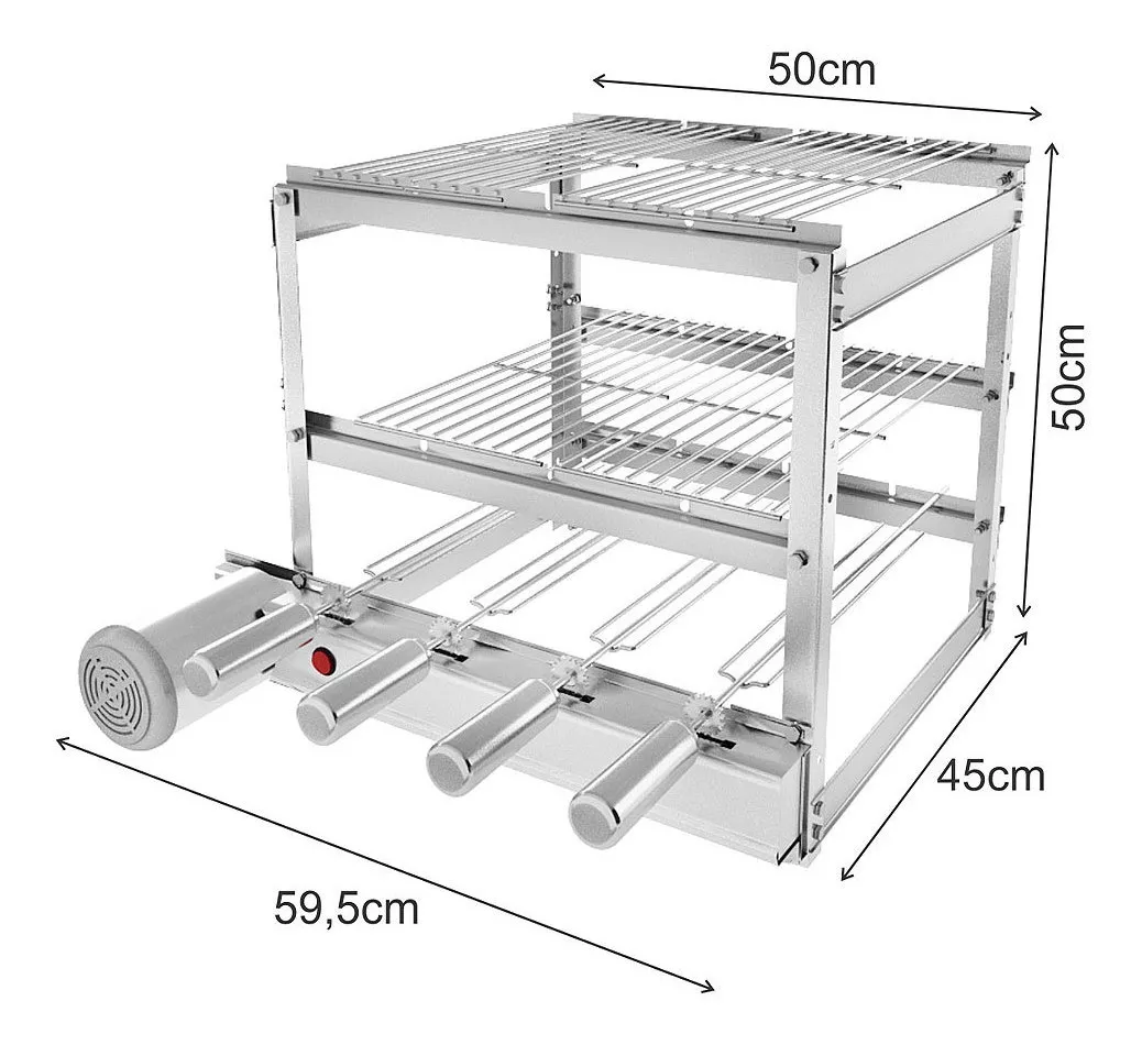 Primeira imagem para pesquisa de gira grill 4 espetos