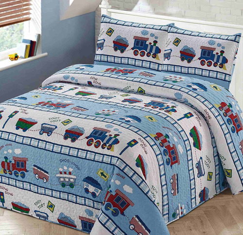 Kids Zone Home Linen Juego De Colcha Para Cama Matrimonial O