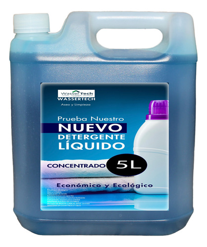 Detergente Líquido Concentrado Wassertech 5l Bidón