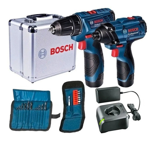 Taladro Atornillador Gsr 120 + Impacto Gdr 120 Bosch 12v