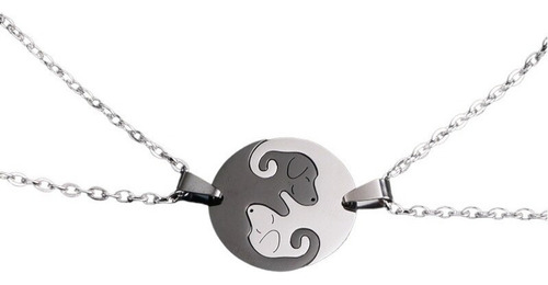 U V Set 2 Colgantes Collares Para Compartir Yin Y Yang