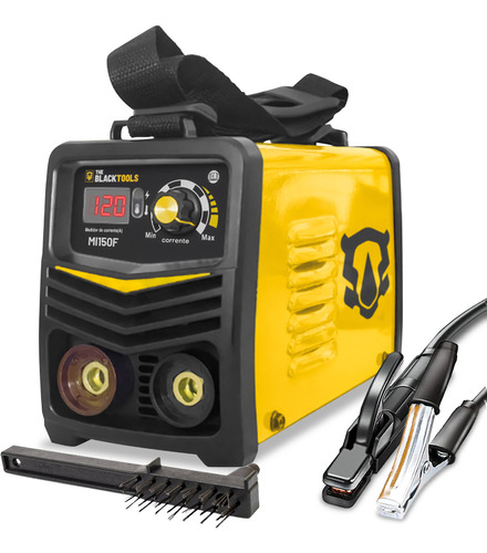 Maquina De Solda Inversora Eletrica Portátil Mma Eletrodo Cor Amarelo Frequência 50hz 60hz 220v The Black Tools