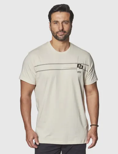 Camiseta Colcci Masculino 350112369 Bege Taupe Logo M Estampa Localizada