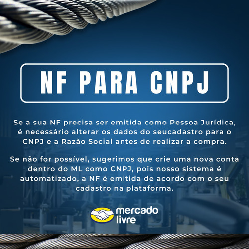 50 Metros Cabo Aço 1/8 Aa Revestido Nylon P/ Academia 6x19