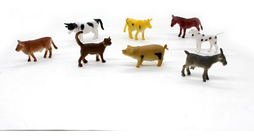 Imagen 3 de 9 de Set Animales 3 Tamaños Macizos Pesebre Maqueta Granja H638