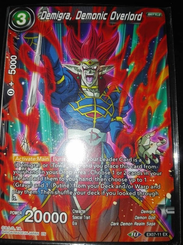 Demigra, Demonic Overlord - Expansion -carta Dragon Ball Tcg