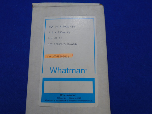 Columna De Cromatografia Hplc Con Medios Esfericos Whatman