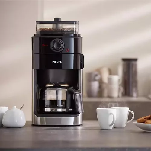 Cafetera Philips Grind & Brew HD7767 automática negra y metal