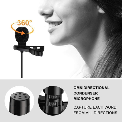 Micrófono Dual Solapa Type C Lavalier Clip Celulares Android