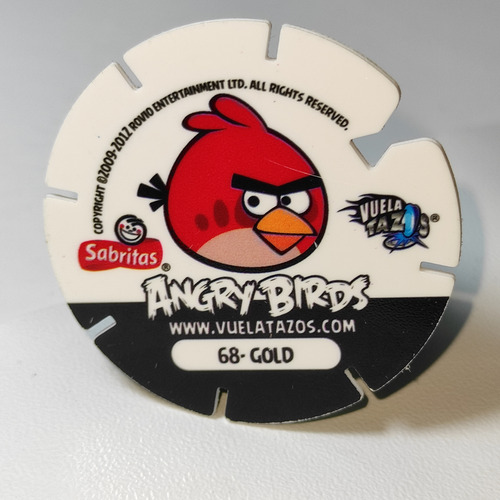 Mini Vuela Tazos Gold Angry Birds #68 Cerdo Cabo Sabritas (Usado)
