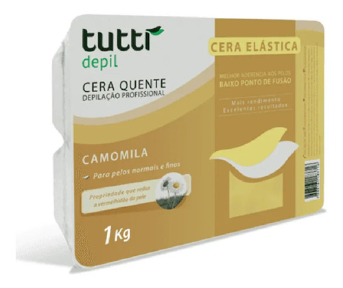 Tutti Cera Depilatória Quente Elástica Camomila 1kg