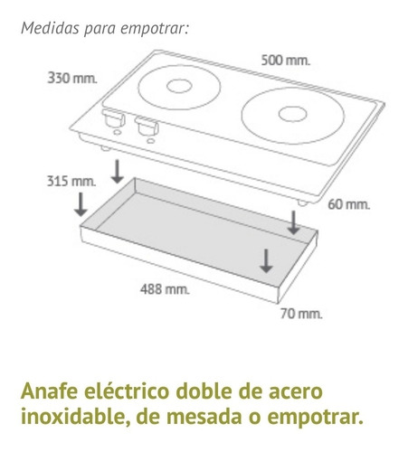 Anafe eléctrico Sikla ES3202 plateado 220V
