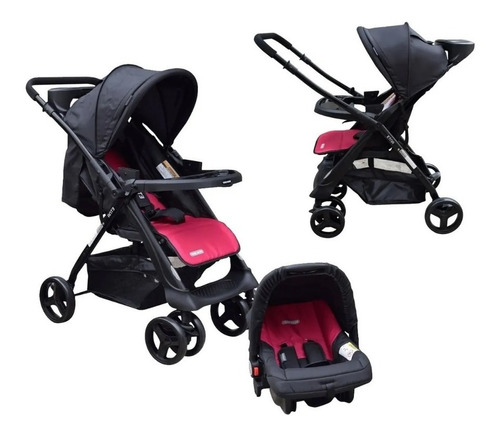 Cochecito Cuna Travel System Mega Baby Etna Manija Rebatible