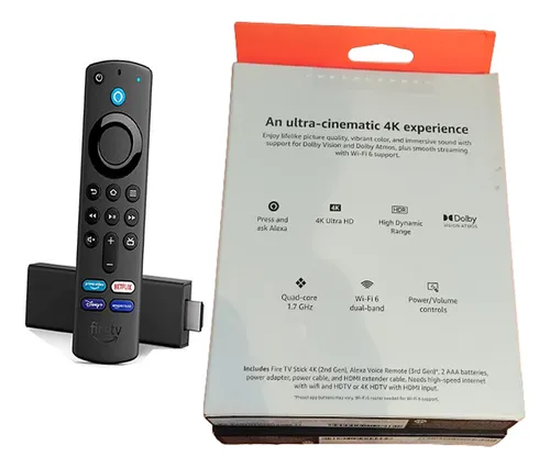 Fire Tv Stick 4k Ultra Hd Com Alexa, Wi-fi 6 | Frete grátis
