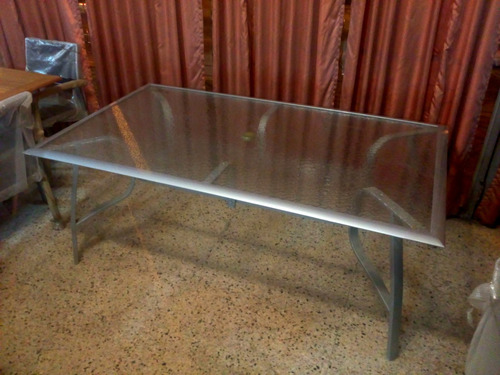 Mesa Libra - Aluminio Y Vidrio - 1.80 X 1.05m