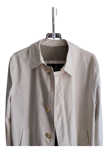Sobretodo Piloto Masculino Perramus Crema Largo T.l (Usado)