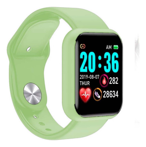 Reloj Inteligente Deportivo Y68 Smartwatch Bluetooth Caja Verde Claro