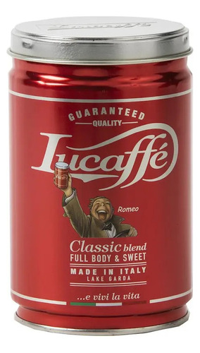 Café Italiano Lucaffe Tarro Classic 250gr Grano Molido