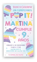 Comprar Invitación Cumpleaños Digital Pop It Color Pastel 2 Formatos