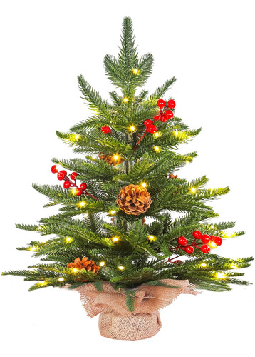 Mini Árbol De Navidad Artificial, 50 Luces Led