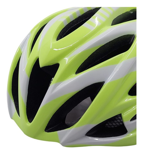 Casco Mtb Kuest Bicicleta 23 Ventilaciones Rcbi-1l Deportivo Color Amarillo y Blanco Talle Único