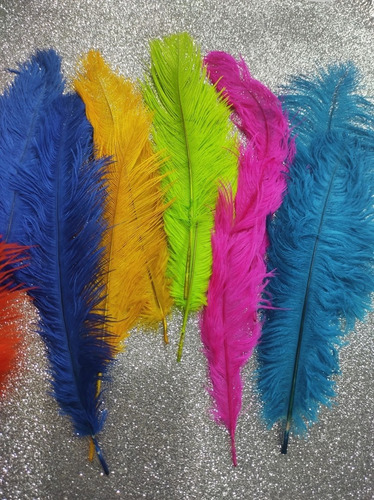 Imagen 4 de 4 de Plumas Sintéticas De Colores Para Manualidades