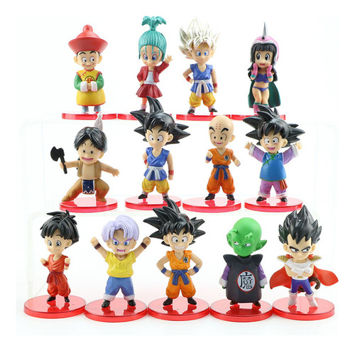 Juego De 13 Figuritas De Goku De Anime Dragon Ball, Juguete