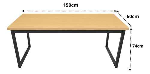 Conjunto Mesa 150cm Com Estante Versátil De 80 Ou 160cm