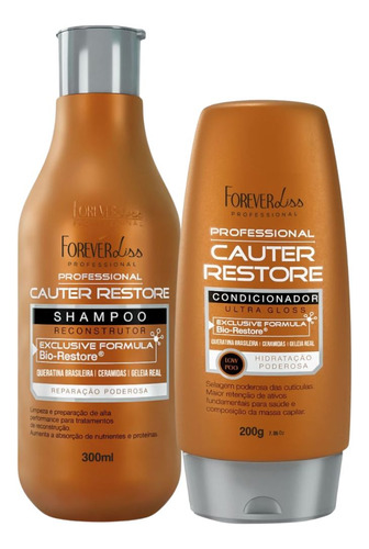 Kit Cauter Restore Shampoo E Condicionador Forever Liss