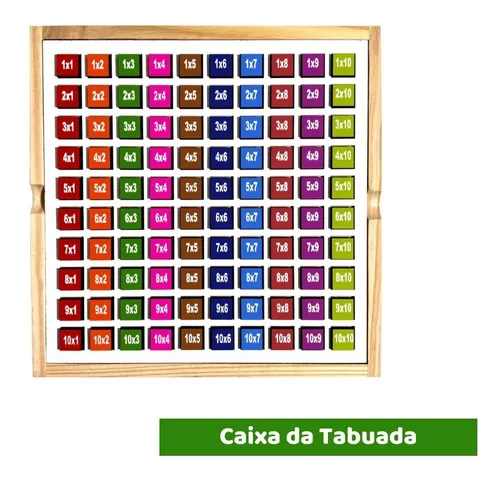 Caixa Tabuada Brinquedo Jogo Educativo Pedagógico Brinqmutti