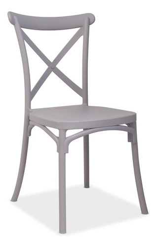 Silla Crossback De Polipropileno Para Comedor O Eventos Estructura De La Silla Gris Asiento As Shown