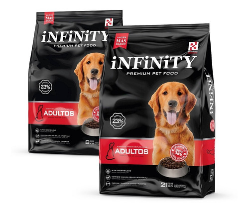 Alimento Perros Adultos Infinity Premium 21 Kg + 8 Kgs