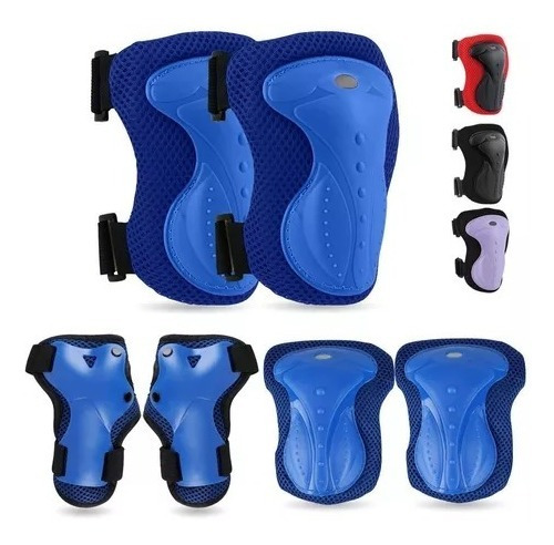 Kit De Protecciones Rodilleras Coderas Muñequeras 6pz Color