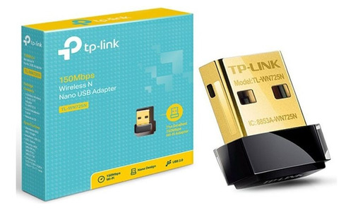 Adaptador Inalambrico Usb N 150 Mbps Tp-link Tl-wn725n Wi-fi