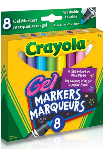 Marcadores Gel Lavables 8 Unidades Crayola